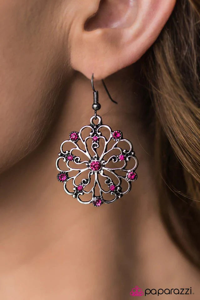 Paparazzi Earring ~ The County Fair - Pink