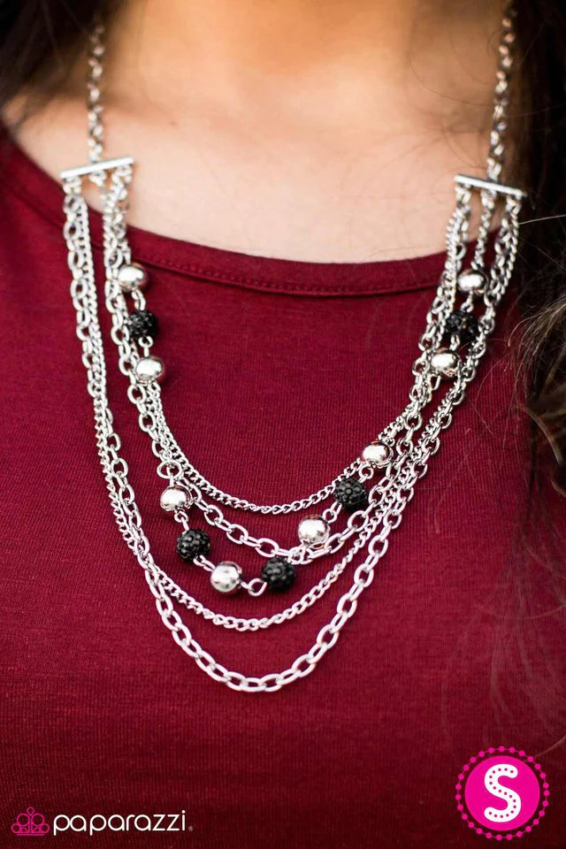 Paparazzi Necklace ~ Hell On Heels Black Paparazzi Jewelry Online Store 4393