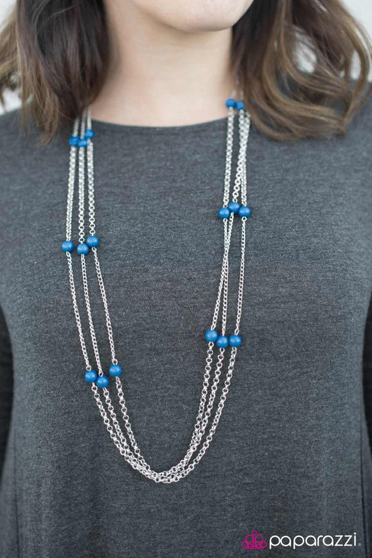 Paparazzi Necklace ~ Carry On - Blue