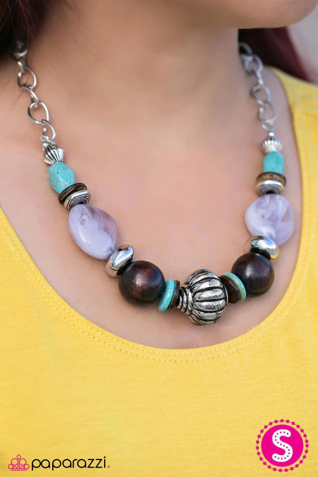 Paparazzi Necklace ~ Flavor Of The Month - Blue