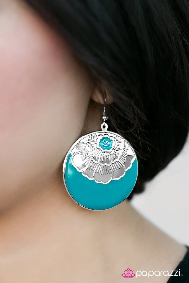 Paparazzi Earring ~ Tropical Delight - Blue