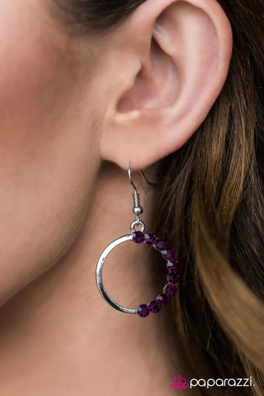 Paparazzi Earring ~ Bubbly Personality - Purple