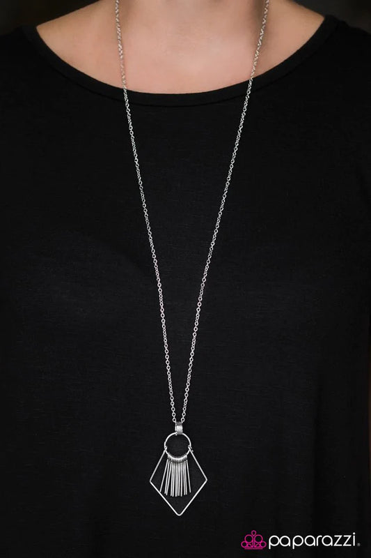 Paparazzi Necklace ~ Dead OAR Alive - Silver