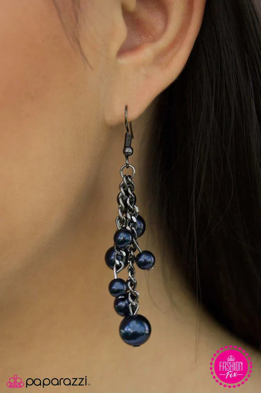 Paparazzi Earring ~ Best Night Ever - Blue