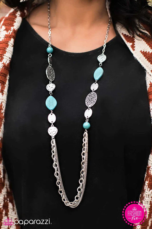 Paparazzi Necklace ~ Stone Hunter - Blue