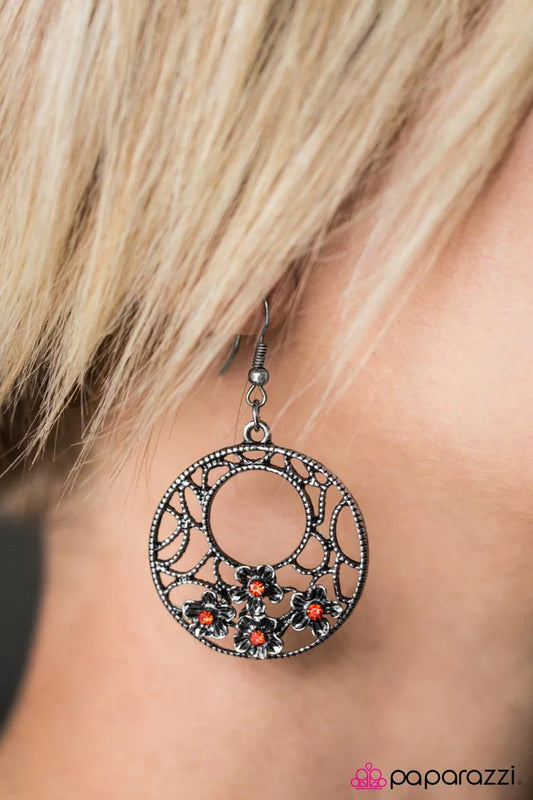 Paparazzi Earring ~ Dixie Chick - Orange