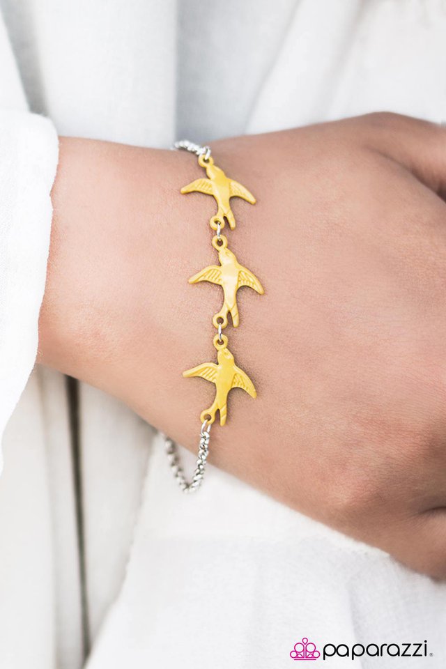 Pulsera Paparazzi ~ Soul Bird - Amarillo