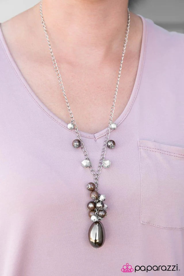 Paparazzi Necklace ~ Along For The Ride - Brown