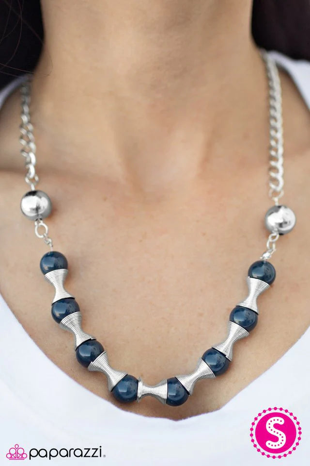 Paparazzi Necklace ~ Spring To Mind - Blue