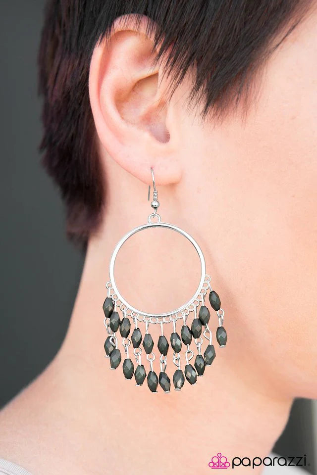 Paparazzi Earring ~ Sporadic Sprinkles - Silver