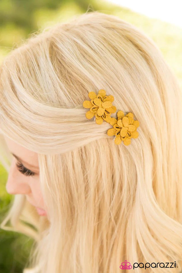 Paparazzi Hair Accessories ~ Happy Camper - Yellow