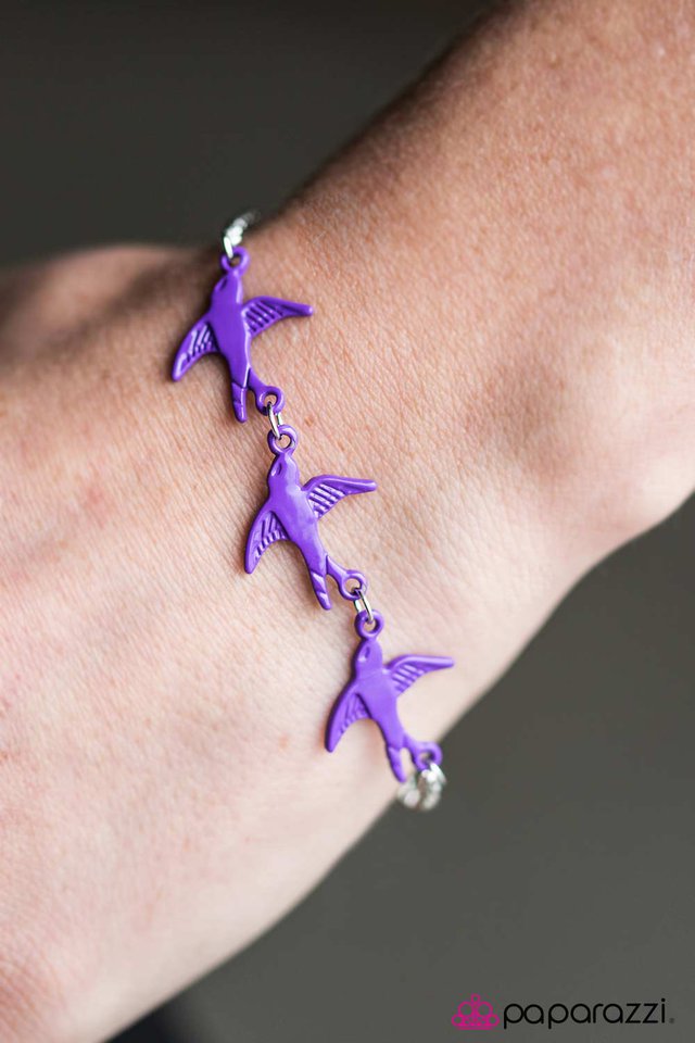 Paparazzi Bracelet ~ Soul Bird - Purple