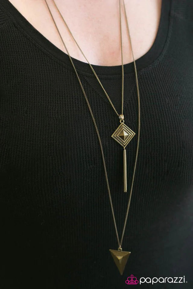 Paparazzi Necklace ~ PRISM Break - Brass