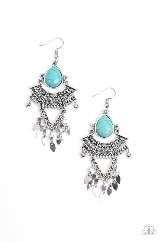 Paparazzi Earring ~ Vintage Vagabond - Blue