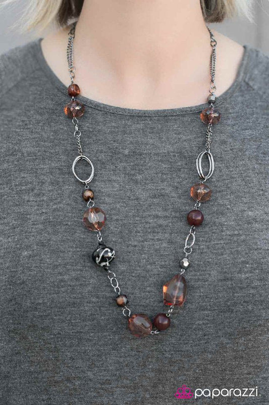 Paparazzi Necklace ~ Home for the Holidays - Brown