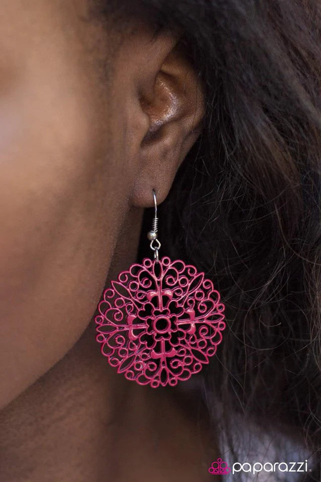 Paparazzi Earring ~ Maritime Mariner - Pink