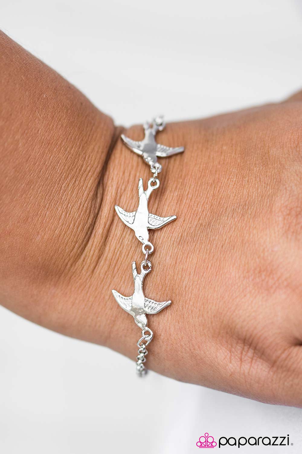 Pulsera Paparazzi ~ Soul Bird - Plata