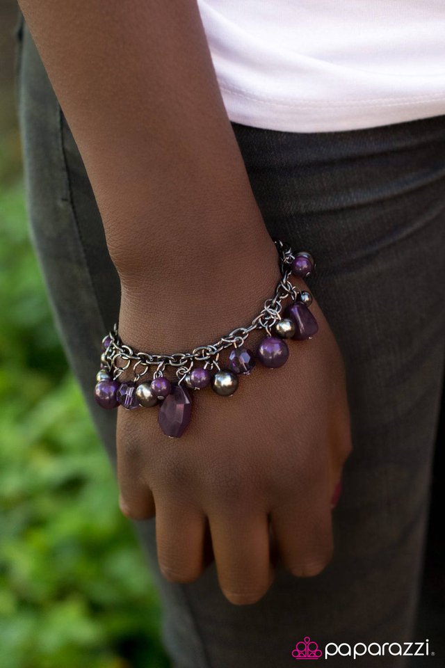 Paparazzi Bracelet ~ Can I BAYOU A Drink? - Purple