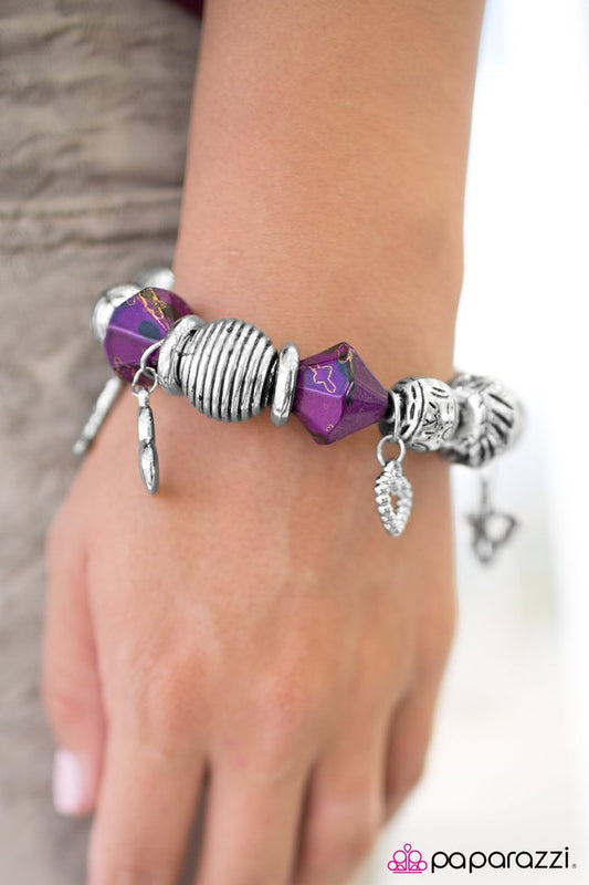 Paparazzi Bracelet ~ Trip Down Memory Lane - Purple