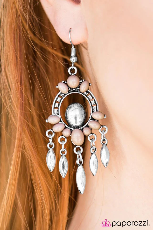 Paparazzi Earring ~ Catch Me If I Fall - Brown