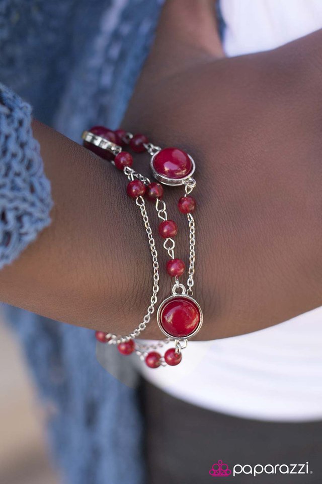 Paparazzi Bracelet ~ Daylight Dreaming - Red