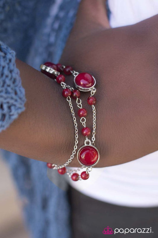 Pulsera Paparazzi ~ Daylight Dreaming - Rojo