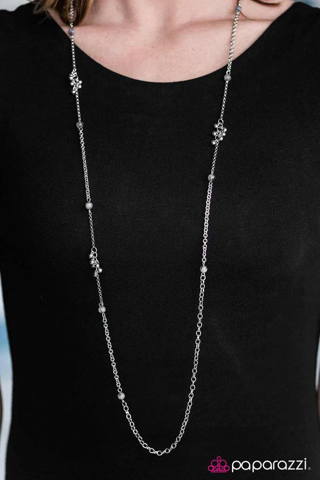 Paparazzi Necklace ~ Twinkling Twilight - Silver