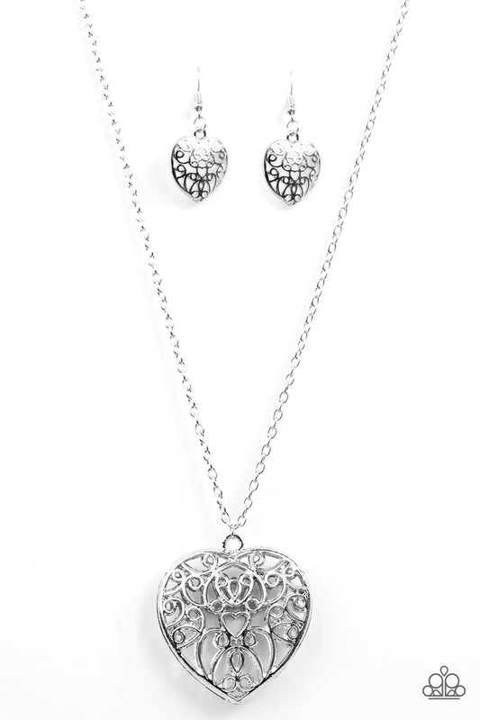 Paparazzi Necklace ~ Deep In My Heart - Silver