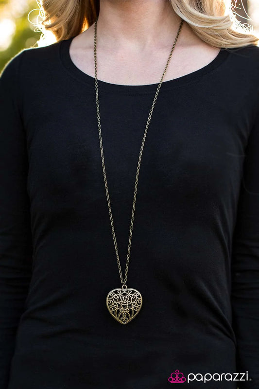 Paparazzi Necklace ~ Deep In My Heart - Brass