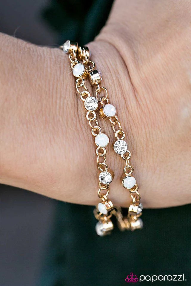 Paparazzi Bracelet ~ FIERCE and Foremost - Gold