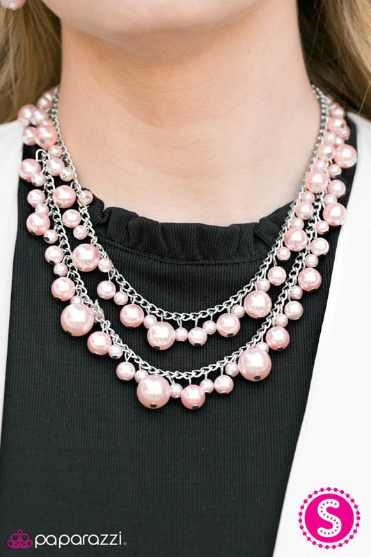 Paparazzi Necklace ~ Nightfall - Pink