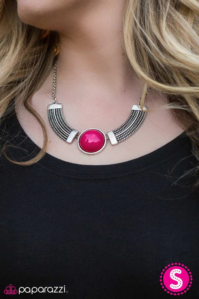 Paparazzi Necklace ~ Egyptian Spell - Pink