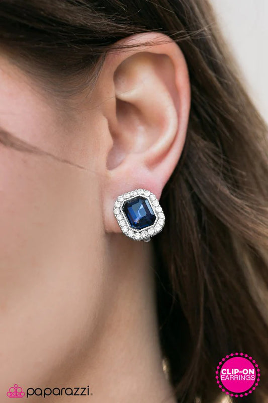 Paparazzi Earring ~ Moonlight Social - Blue