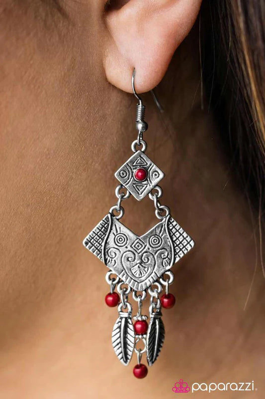 Paparazzi Earring ~ Soul Music - Red