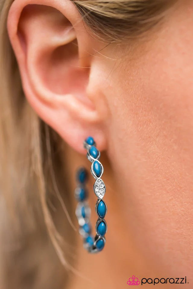 Paparazzi Earring ~ Colorful Impressions - Blue