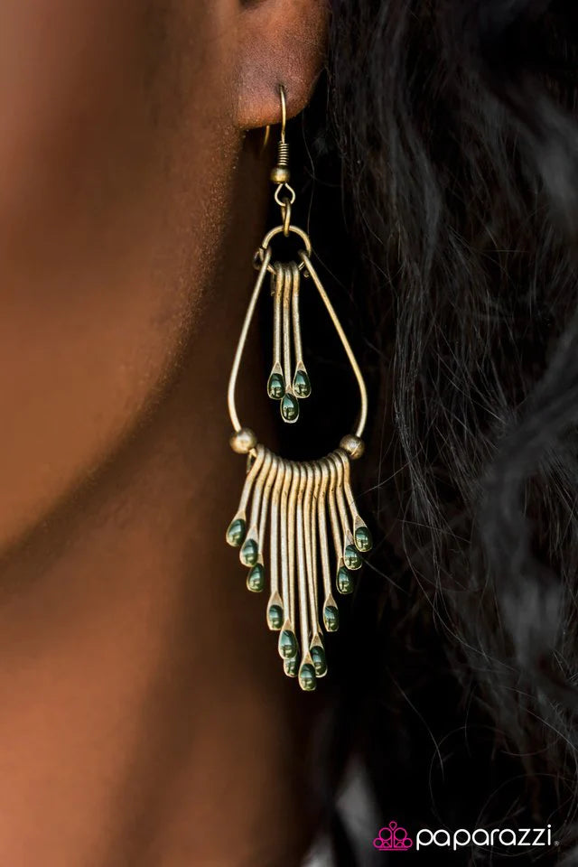 Pendiente Paparazzi ~ Pony pintado - Verde