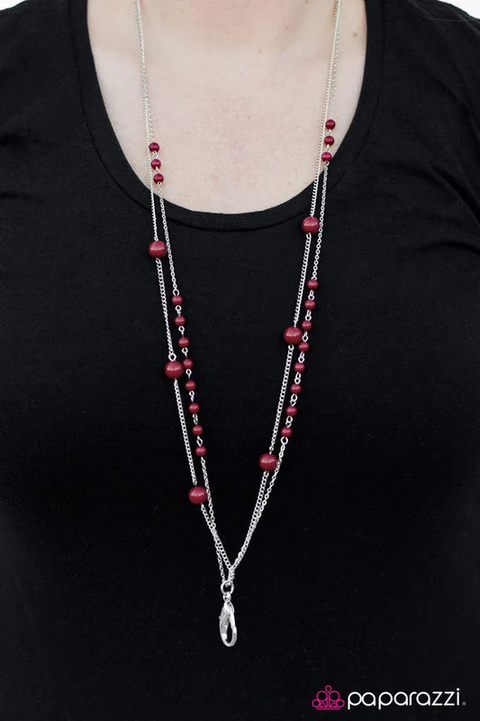 Paparazzi Necklace ~ Fiercely Fabulous - Red