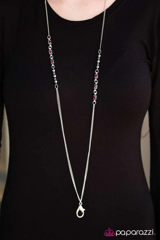 Paparazzi Necklace ~ Majestic Mandalay - Red