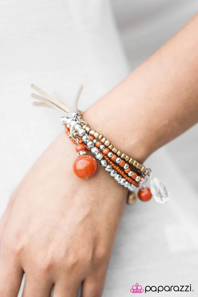 Paparazzi Bracelet ~ Kings and Vagabonds - Orange