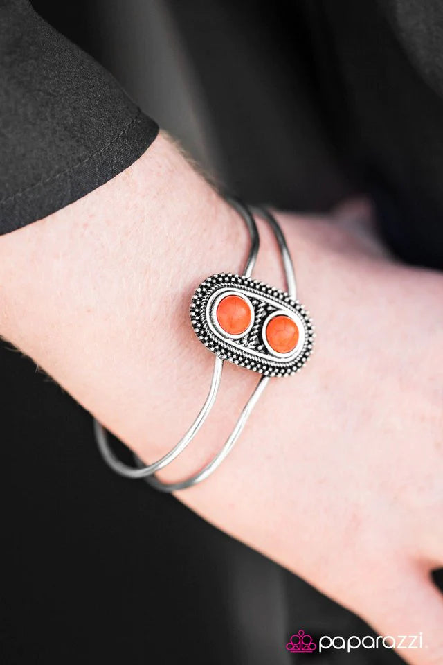 Pulsera Paparazzi ~ Pop Rocks - Naranja