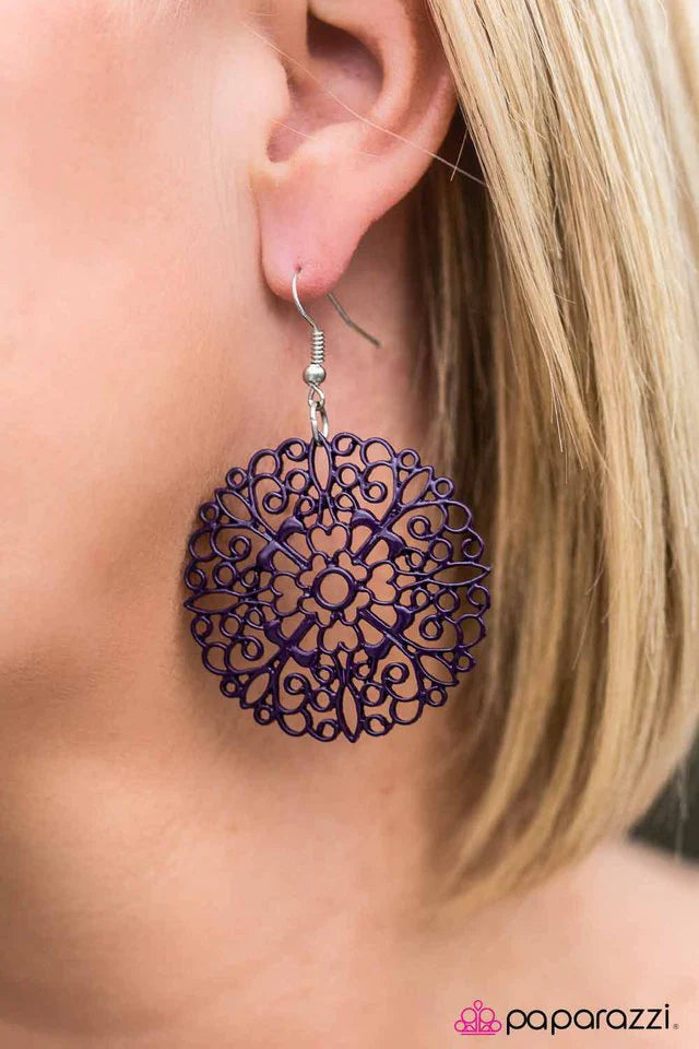 Paparazzi Earring ~ Maritime Mariner - Purple