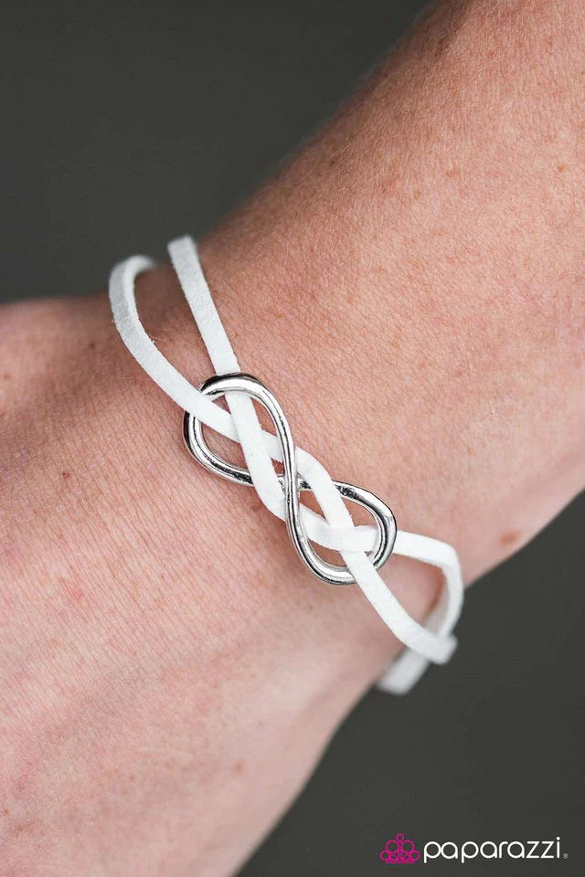 Paparazzi Bracelet ~ Infinity and Beyond - White