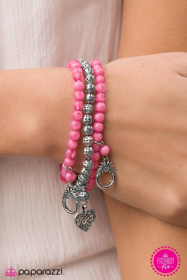 Paparazzi Bracelet ~ So Lovable - Pink