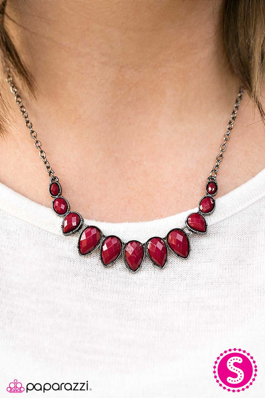 Paparazzi Necklace ~ Harlem Heirloom - Red