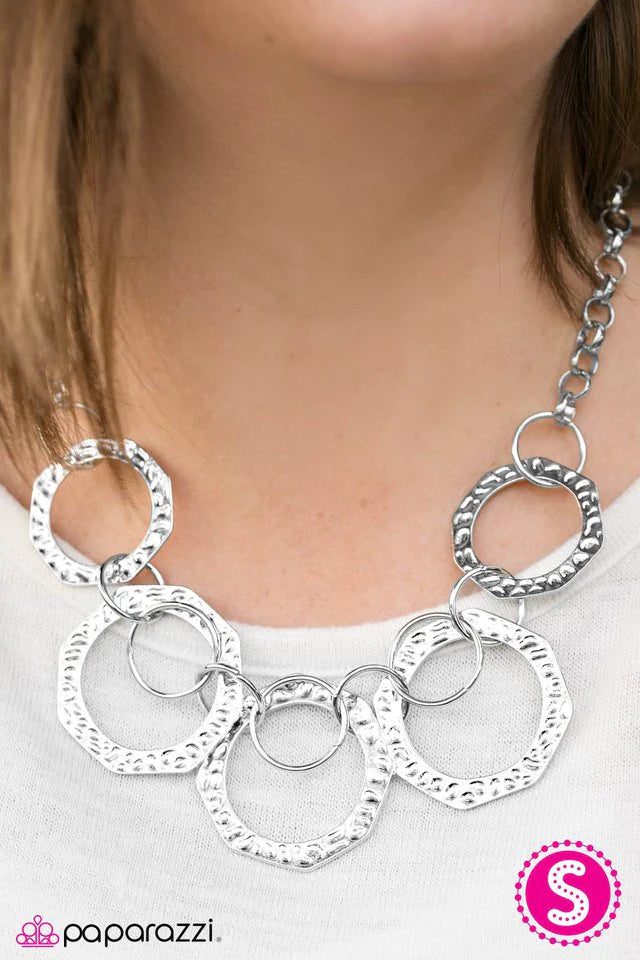 Paparazzi Necklace ~ Cave Couture - Silver