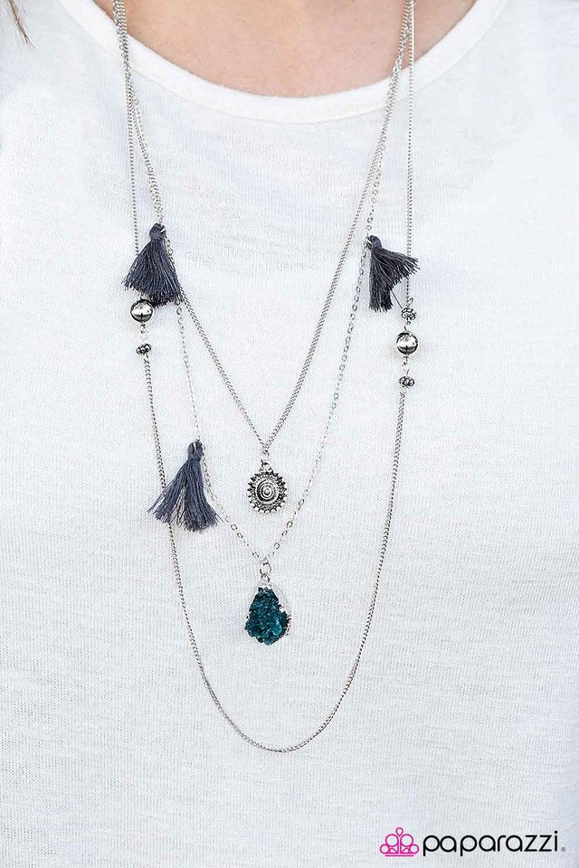 Paparazzi Necklace ~ Tarots and Tassels - Blue