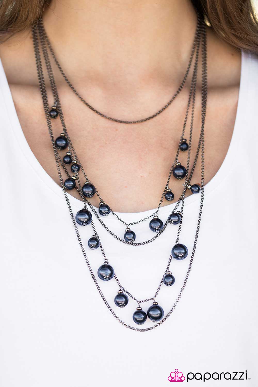 Paparazzi Necklace ~ Up Close and Personal - Blue