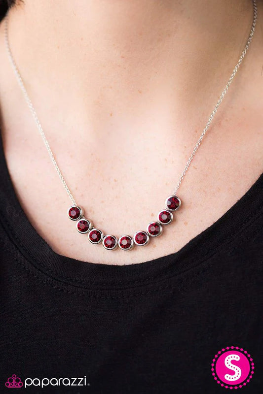 Paparazzi Necklace ~ City Skyline - Red