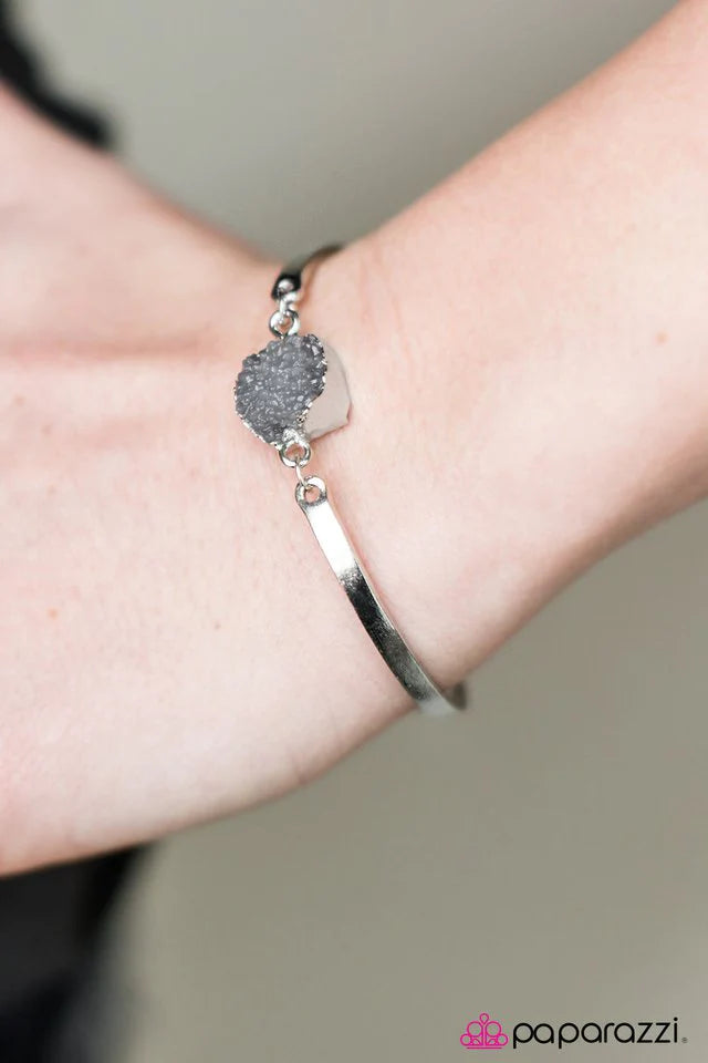 Paparazzi Bracelet ~ What A Druzy! - Silver