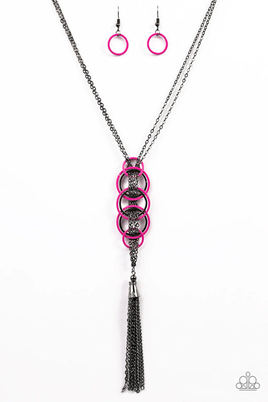 Paparazzi Necklace ~ Start Your Engines! - Pink